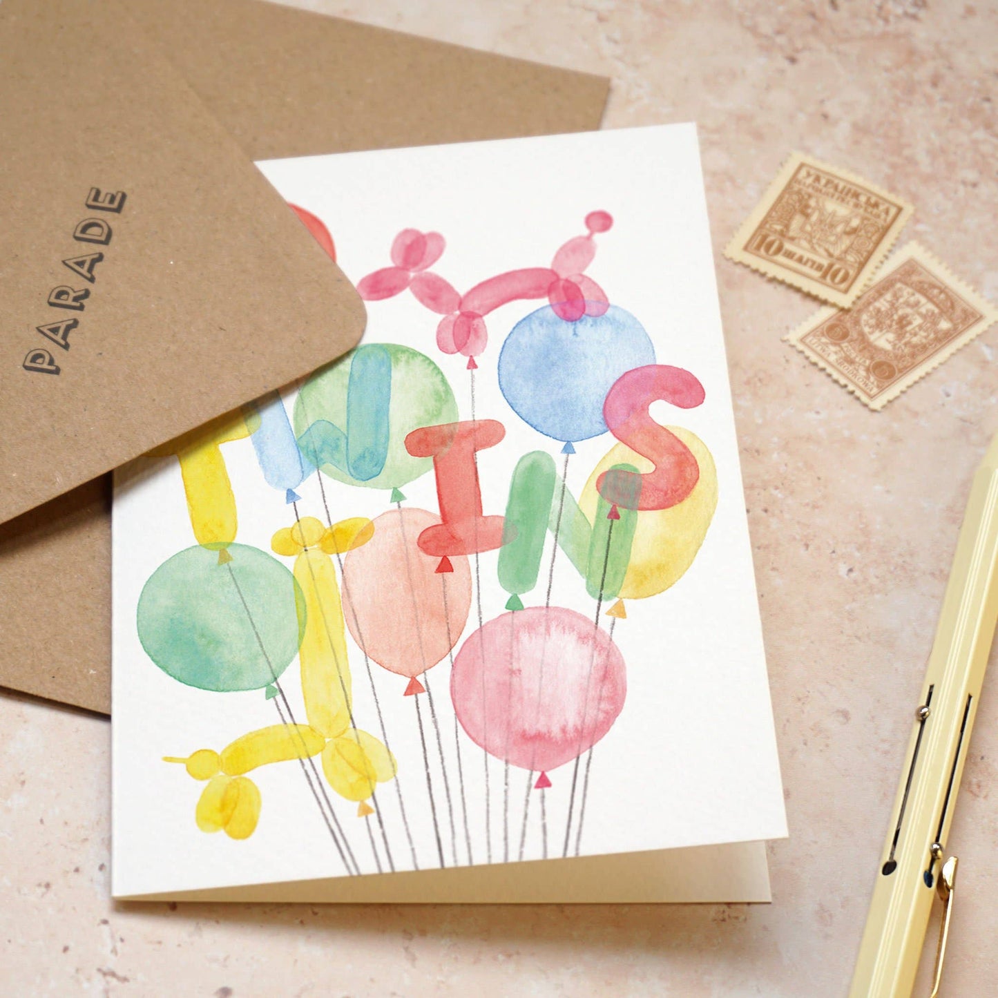 Twins Balloons Card