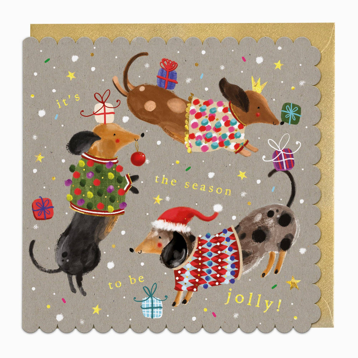 Jolly Sausages Christmas Card
