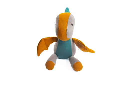 Large Organic Cotton Pterodactyl Dinosaur Plush Toy