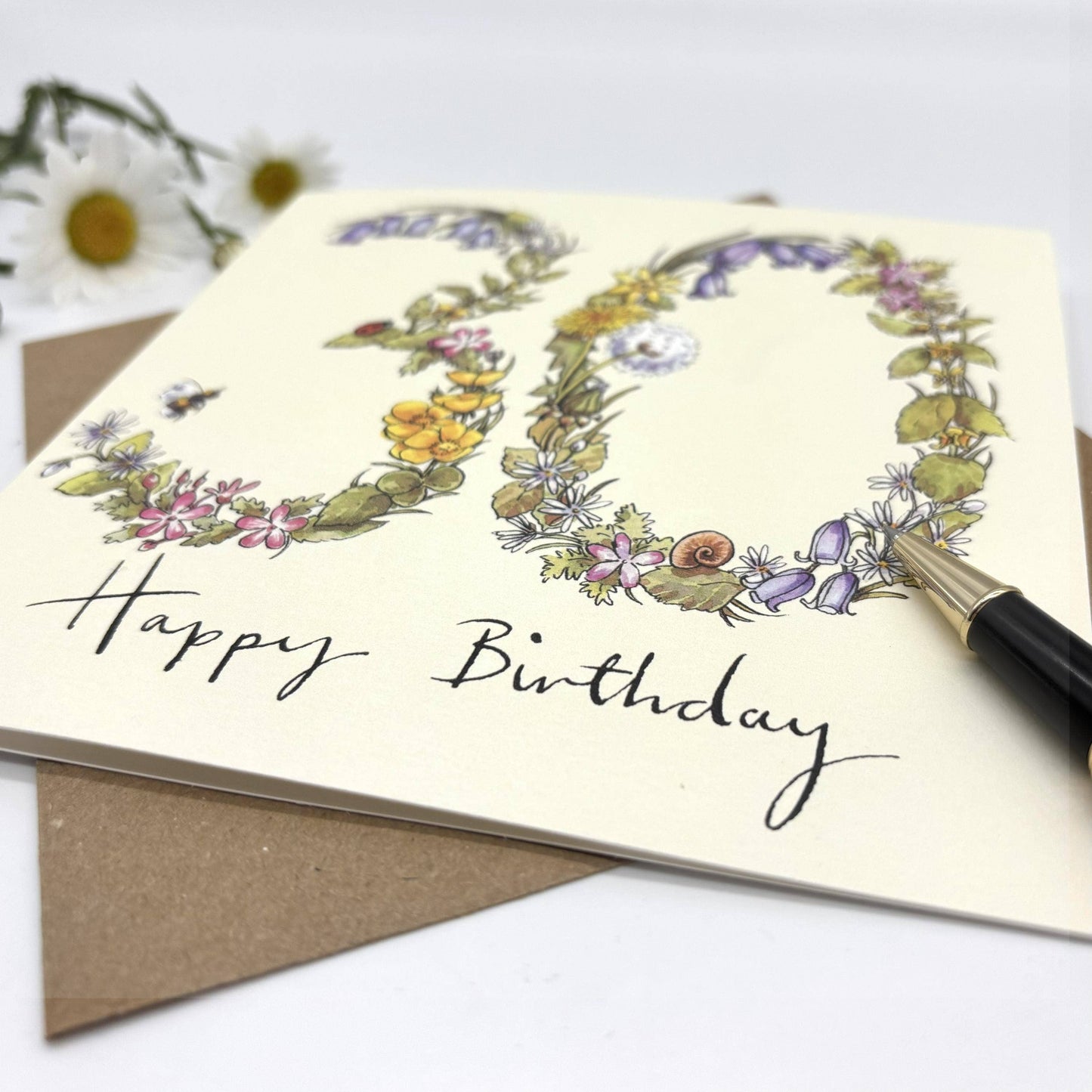 30th Birthday Card - Wildflower