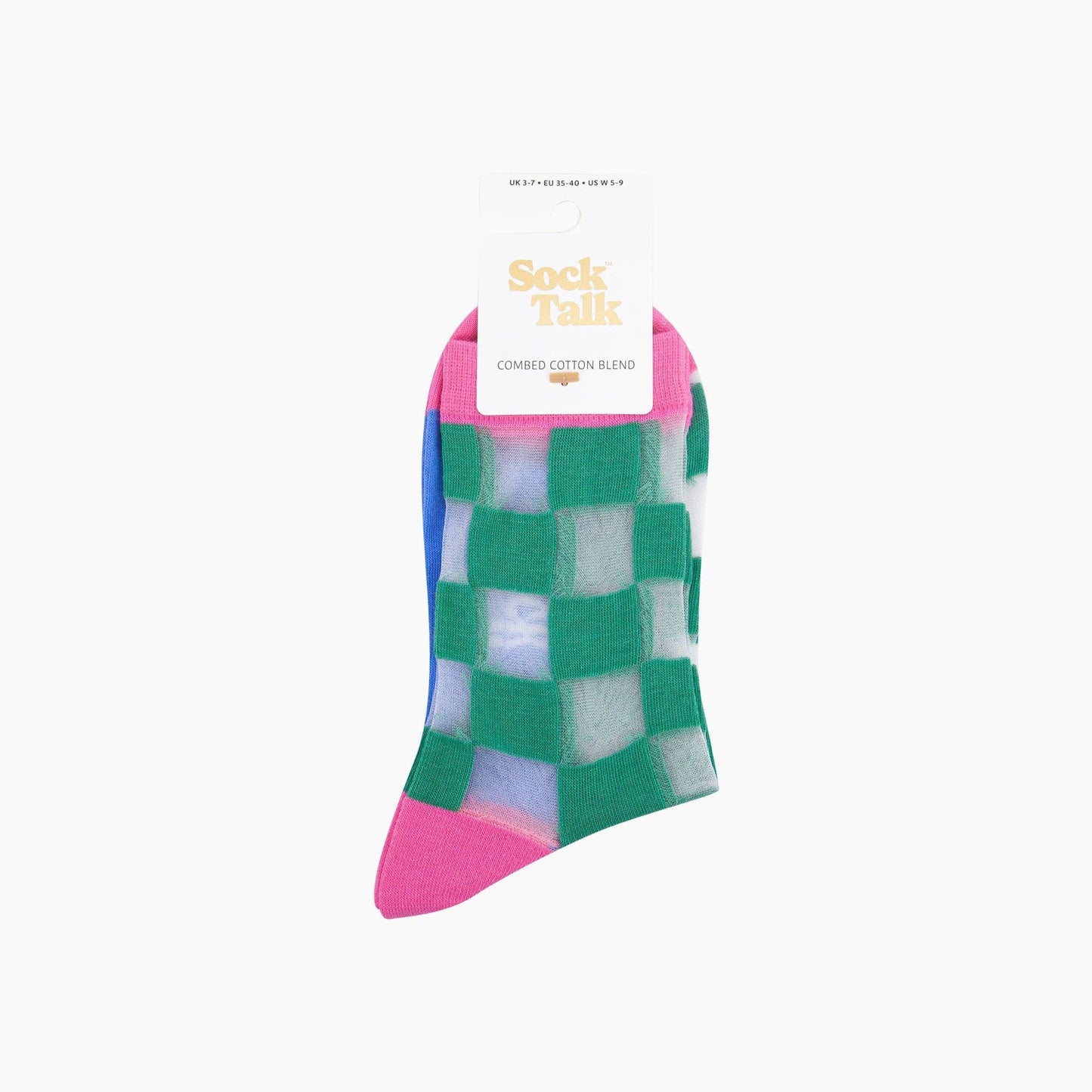 Square Checkerboard Sheer Pop Socks
