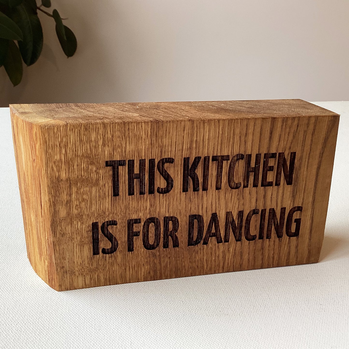 Reclaimed Oak Block - Kitchen Is For Dancing