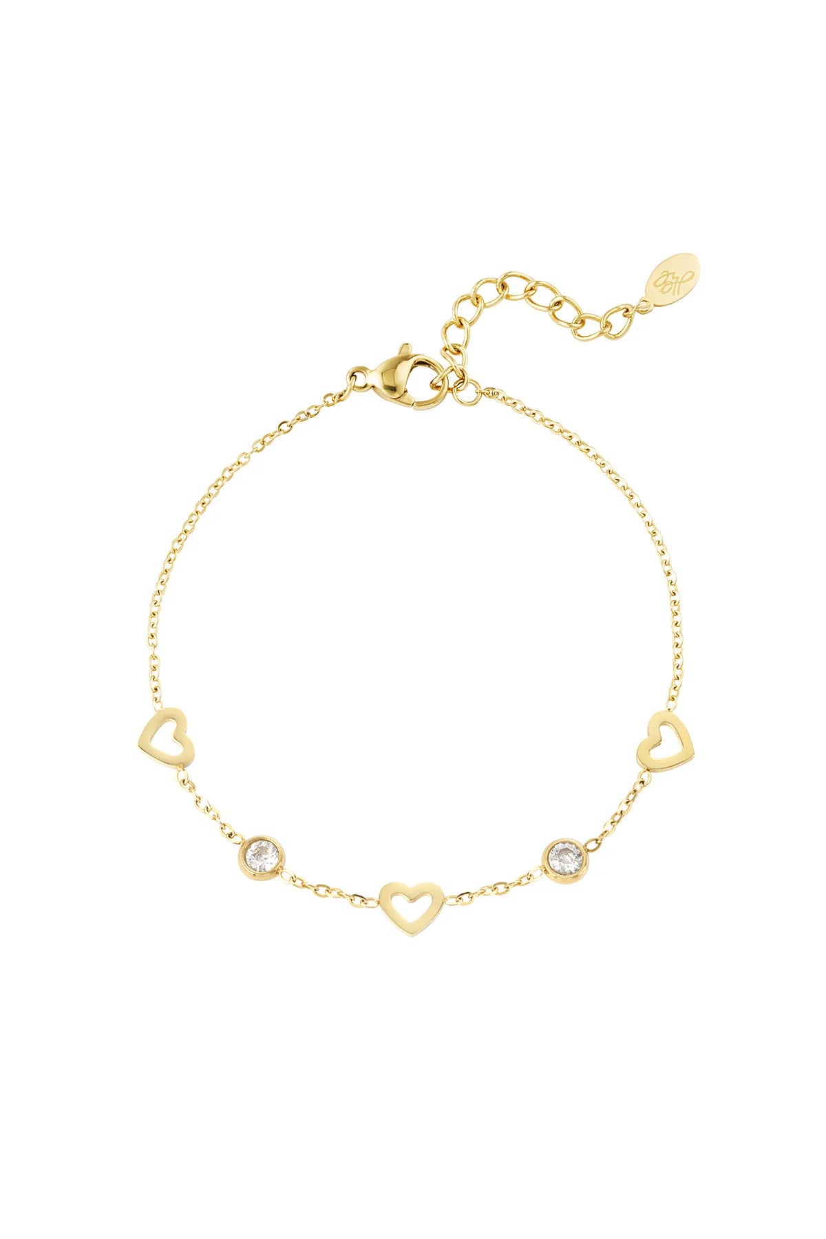 Mia Linked Hearts Bracelet