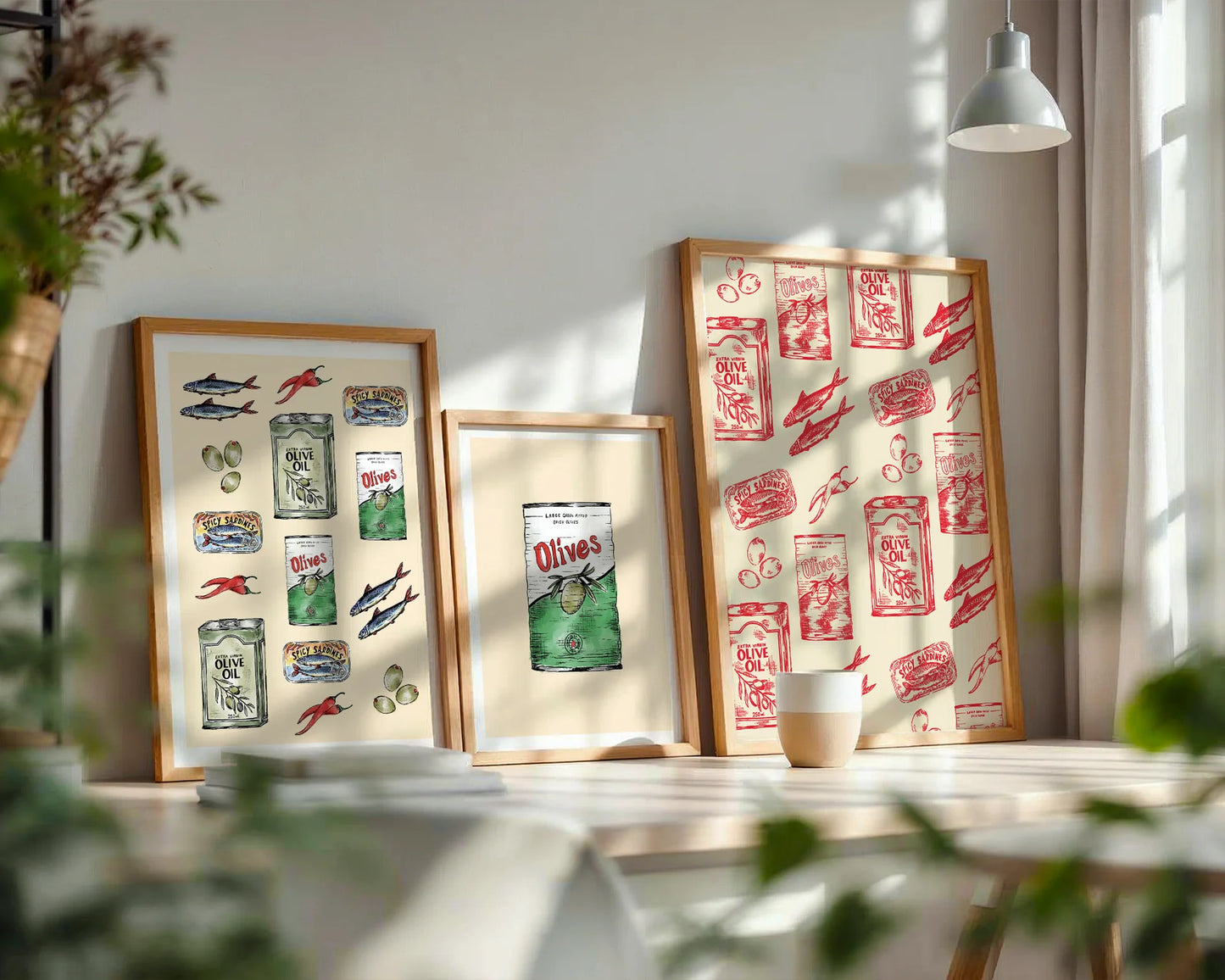 Olives and Spicy Sardines Print
