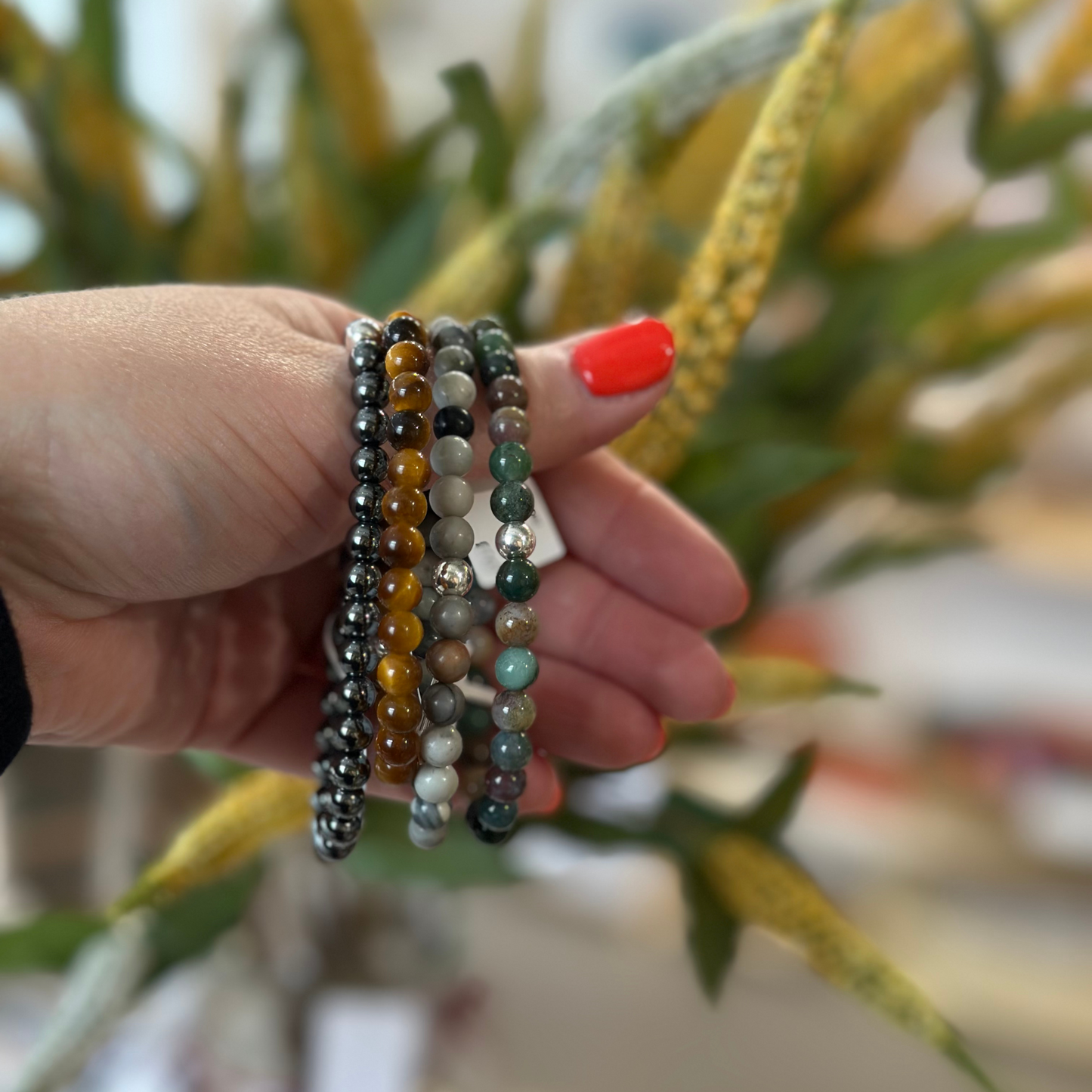 Clear Quartz Gemstone Crystal Bracelet