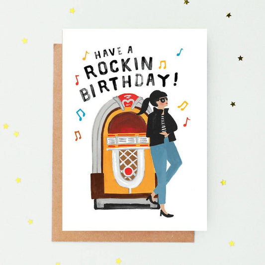 Vintage Jukebox Rockin' Birthday Card