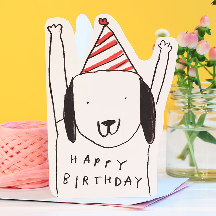 Cut-Out Dog Birthday Card