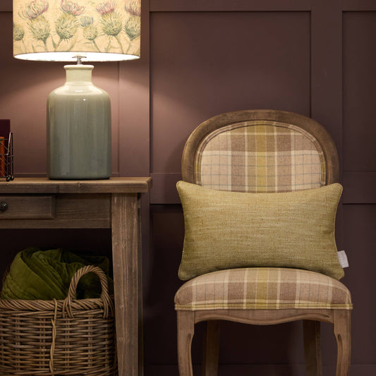 Jedburgh Textured Woven Rectangular Cushion Meadow