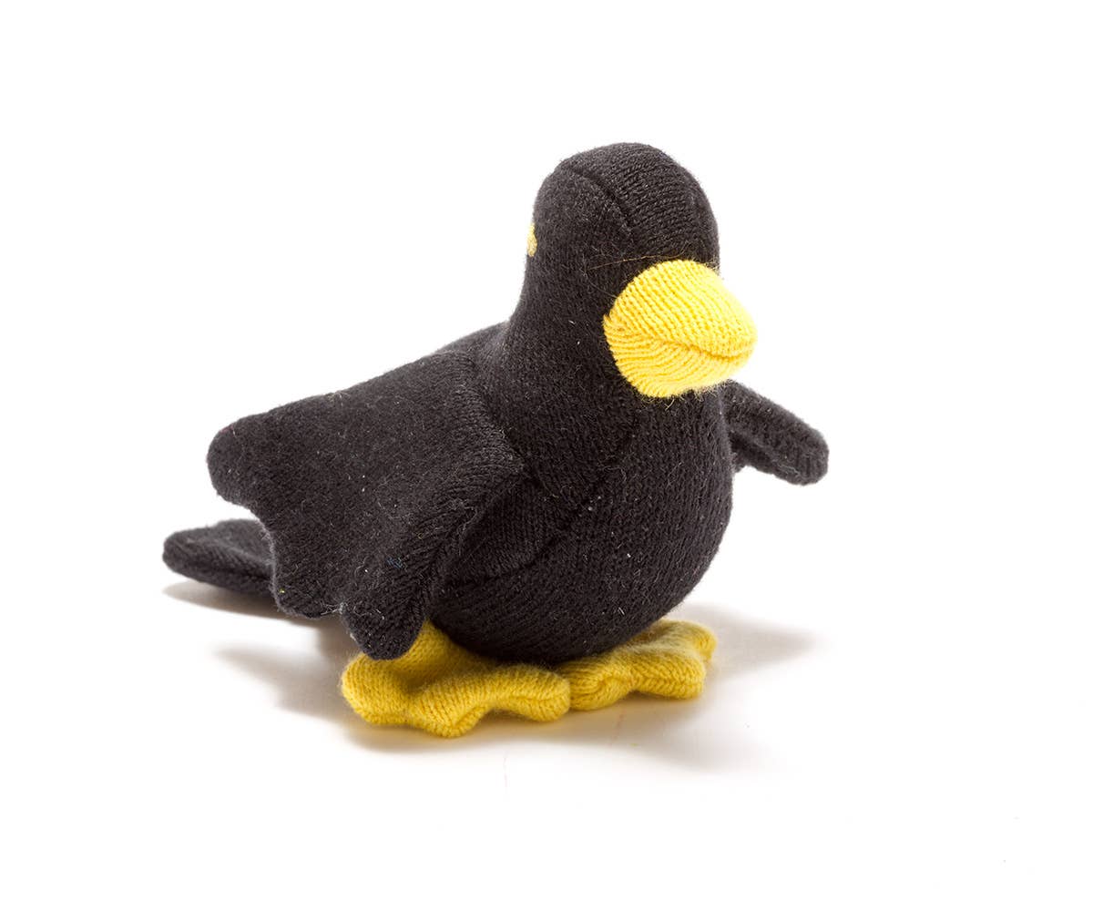 Knitted Cotton Blackbird Plush Toy