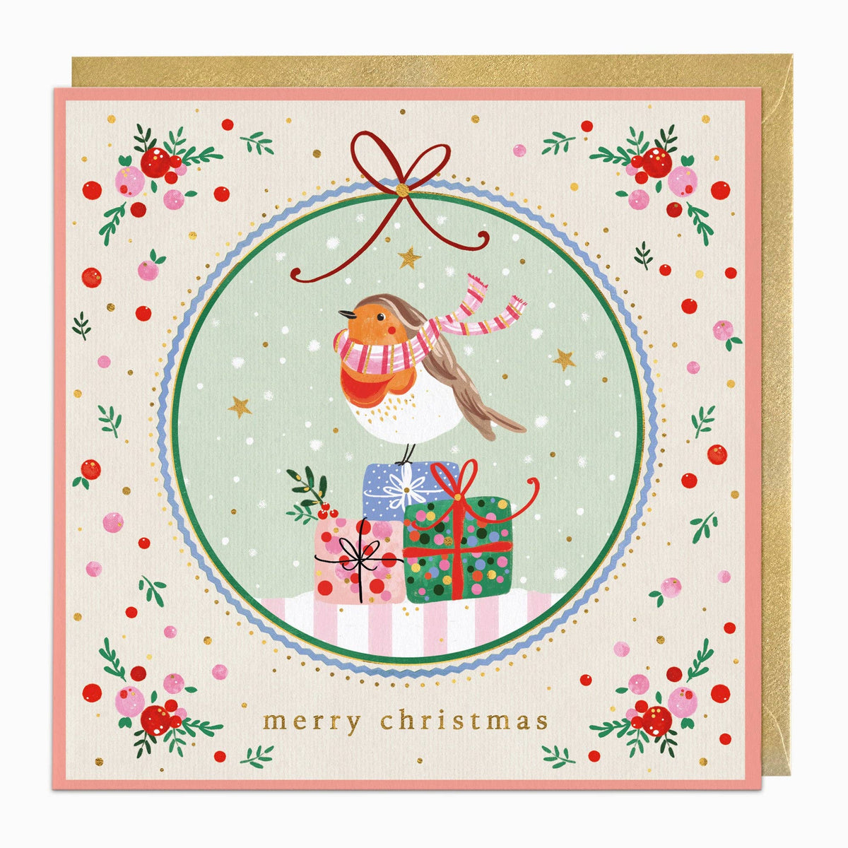 Vintage Robin Christmas Card