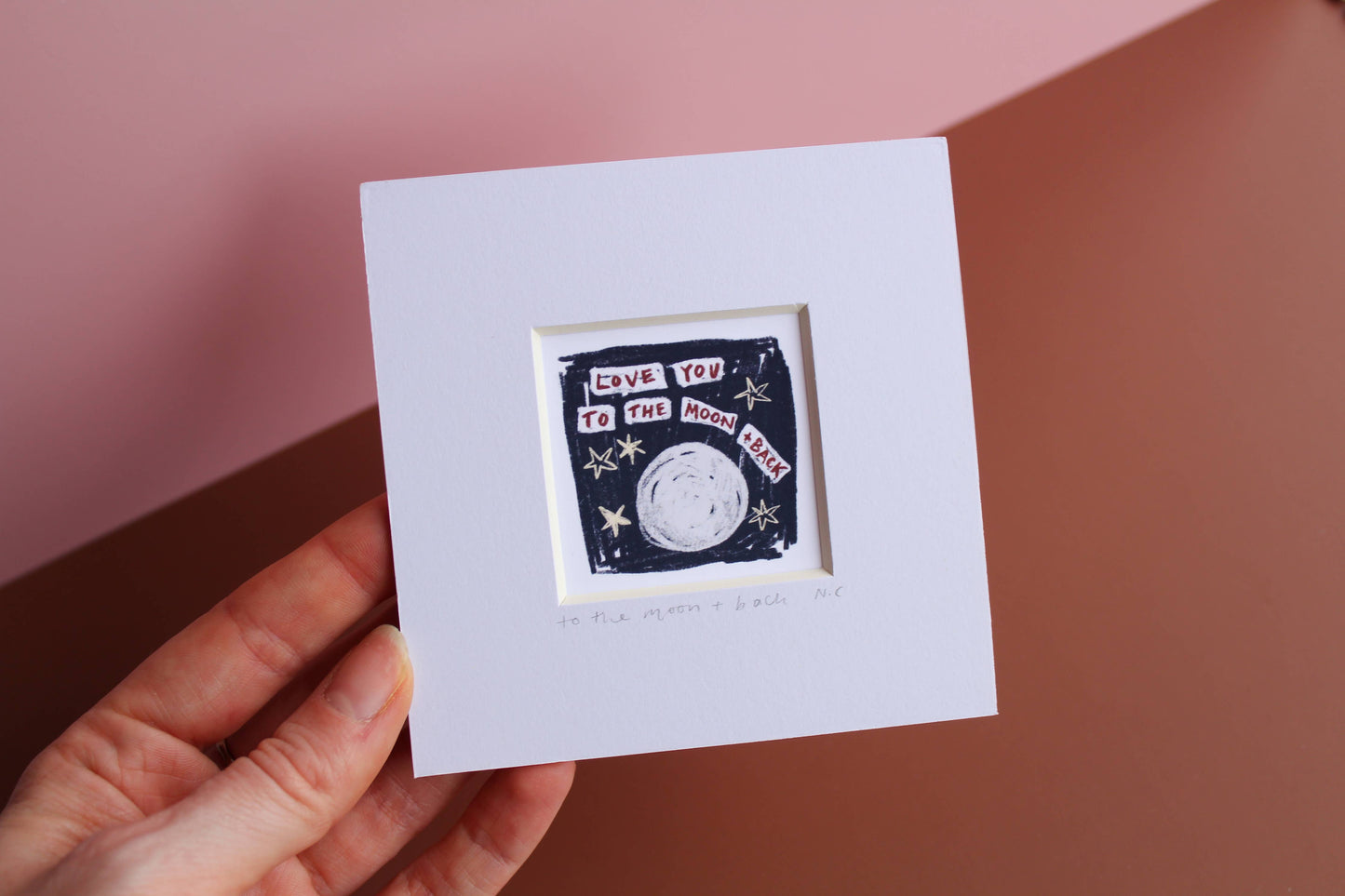 Love You To The Moon And Back Mini Giclée Art Print