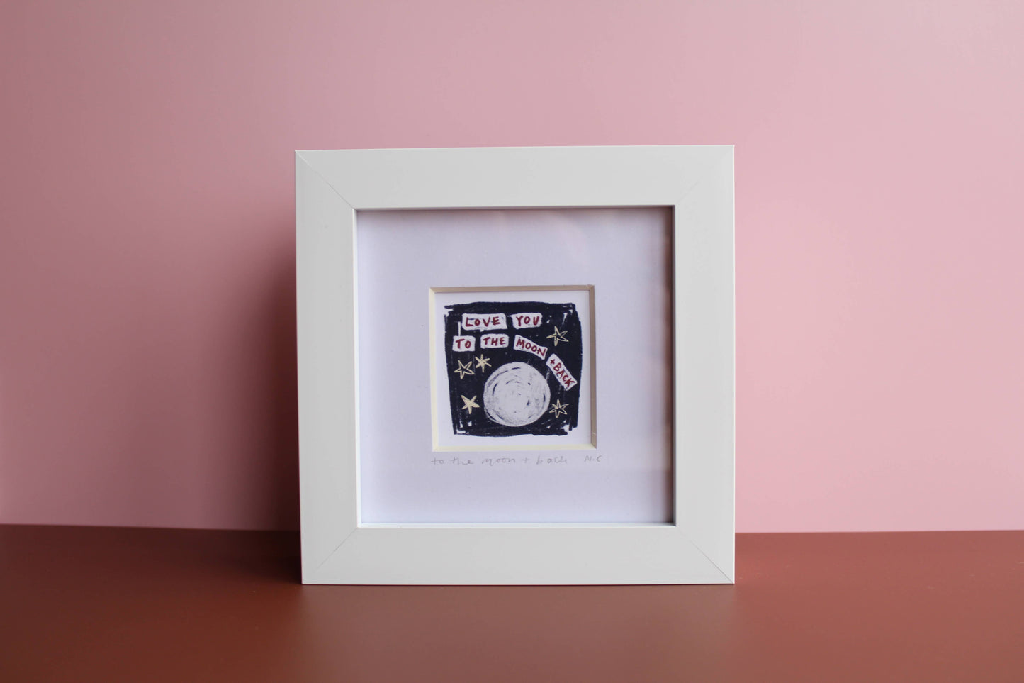 Love You To The Moon And Back Mini Giclée Art Print