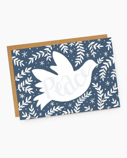 Traditional Peace Dove Christmas Card