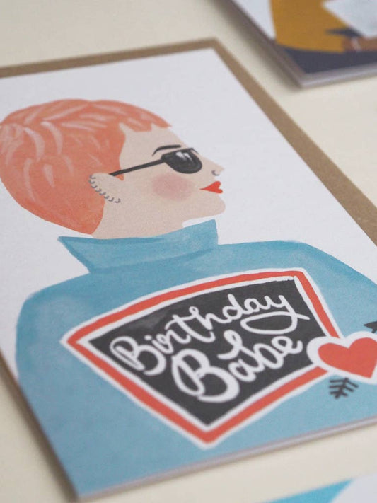 Denim Jacket Birthday Babe Card