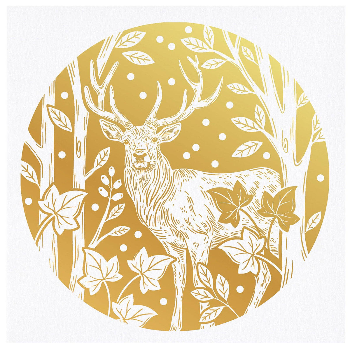 Foil Deer Christmas Card
