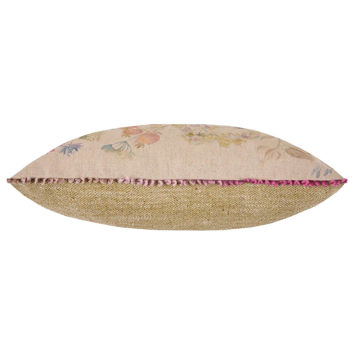 Country Hedgerow Printed Rectangular Linen Cushion