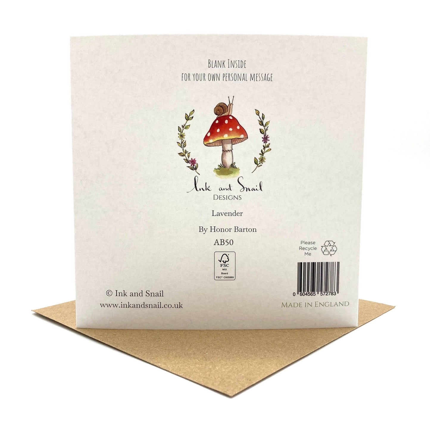 50th Birthday Card - Lavender