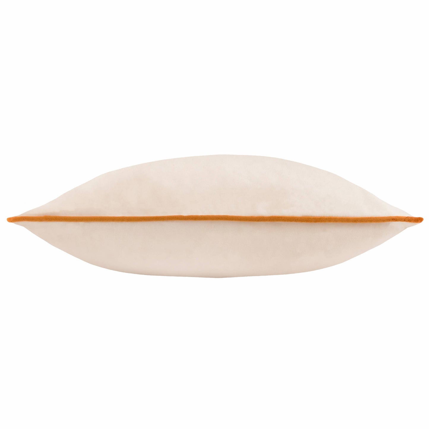 Meridian Velvet Cushion Ecru/Ginger