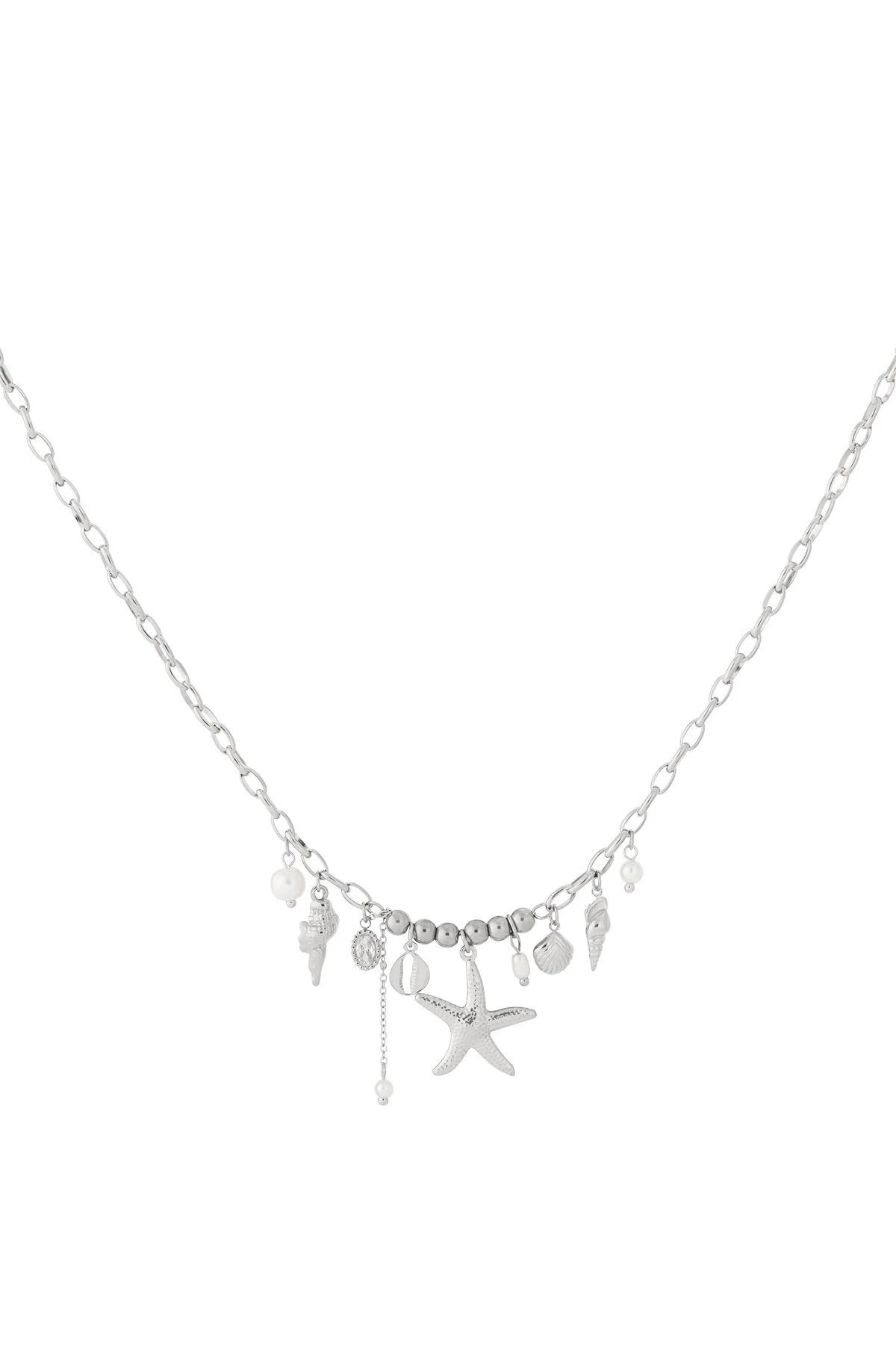 Coastal Charm Starfish Silver Necklace