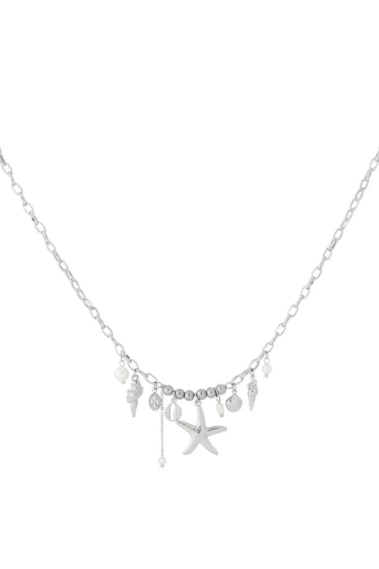 Coastal Charm Starfish Silver Necklace