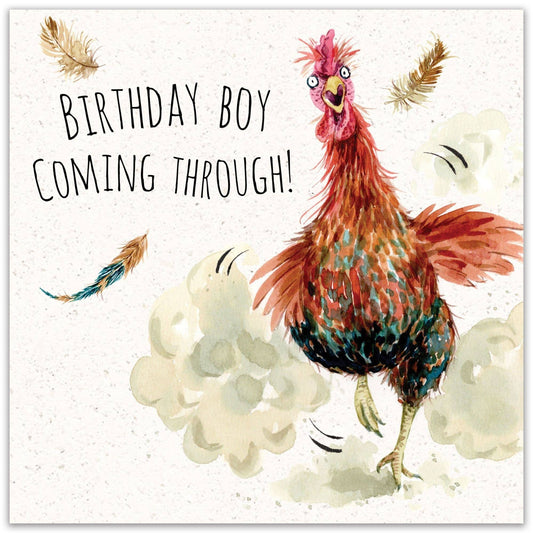 Rooster Birthday Boy Funny Card