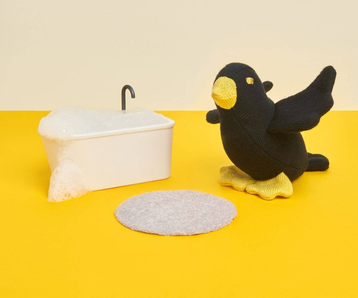 Knitted Cotton Blackbird Plush Toy