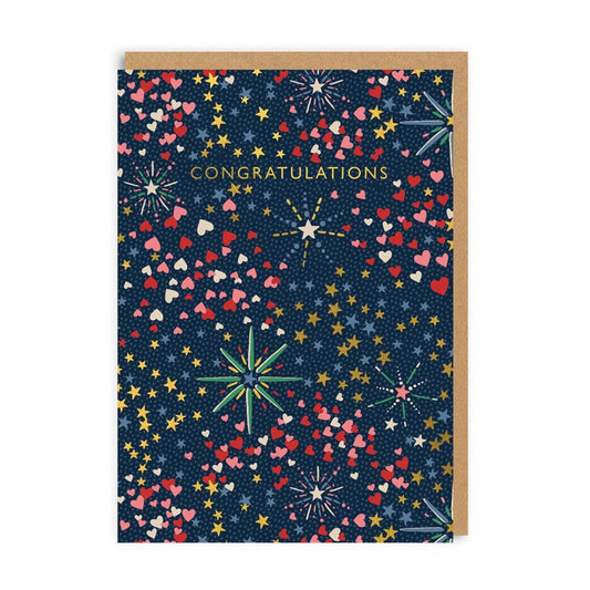 Congratulations Fireworks Cath Kidston Greeting Card