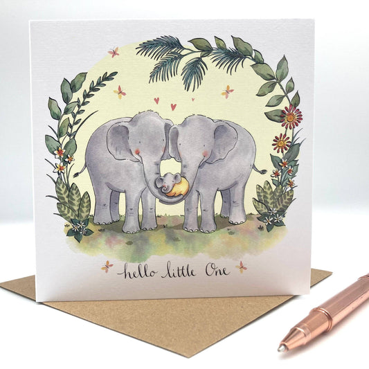 New Baby Card - Hello Little One