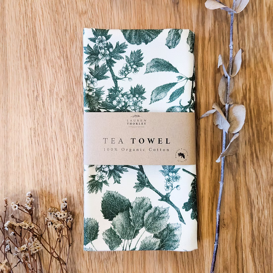 Organic Cotton Native Trees Tea Towel