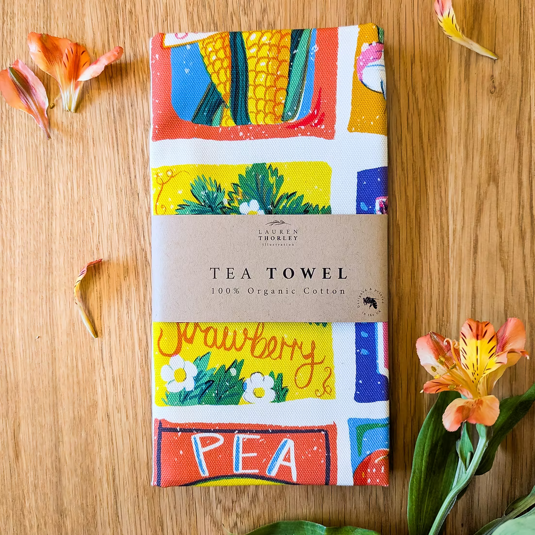 Seed Packet Organic Cotton Tea Towel
