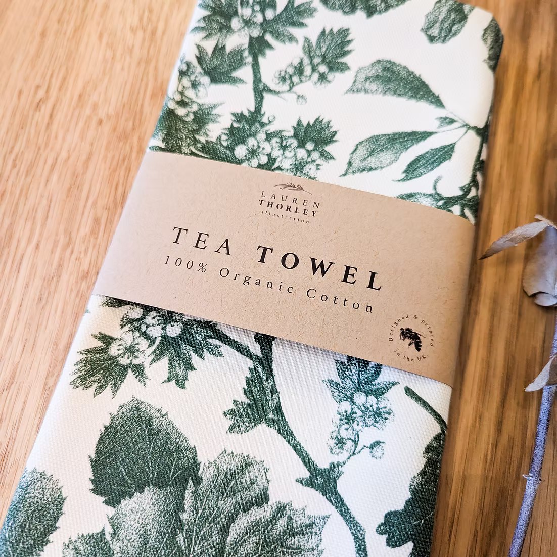 Organic Cotton Native Trees Tea Towel