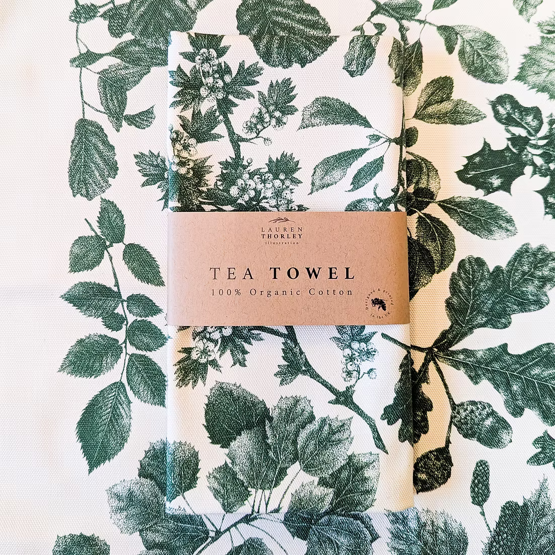 Organic Cotton Native Trees Tea Towel