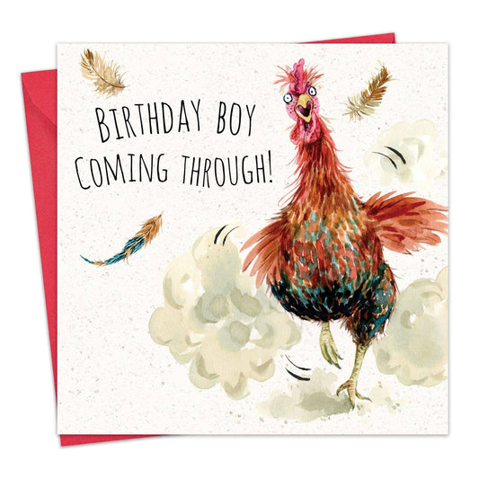 Rooster Birthday Boy Funny Card