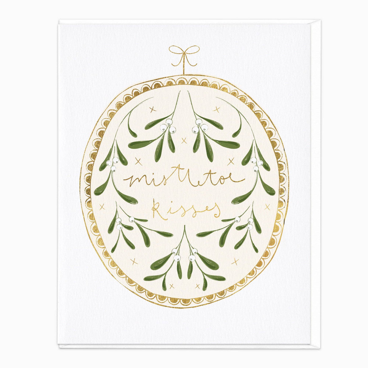 Mistletoe Kisses Christmas Card