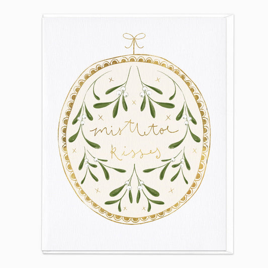 Mistletoe Kisses Christmas Card