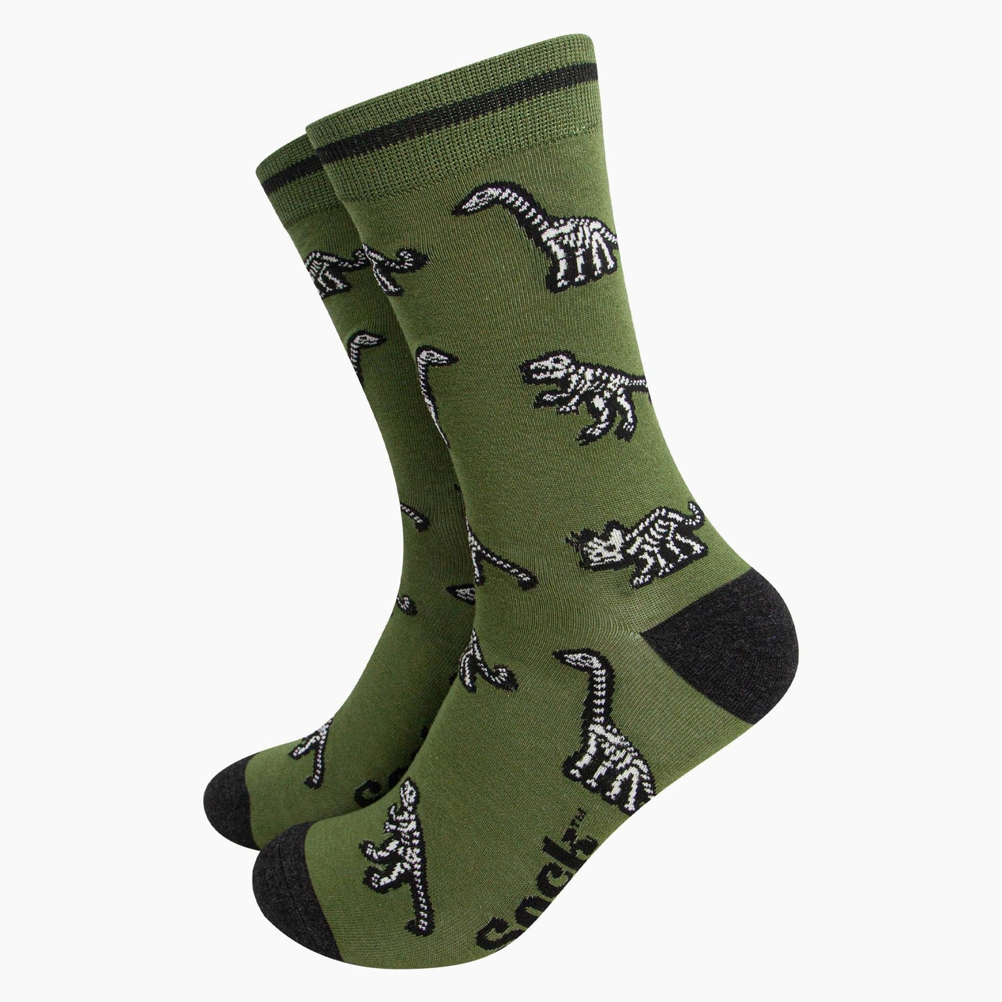 Dinosaur Bones Men's Bamboo Socks