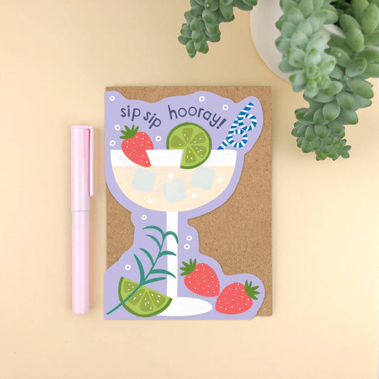 'Sip Sip Hooray!' Celebrate Card
