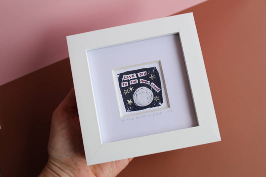 Love You To The Moon And Back Mini Giclée Art Print