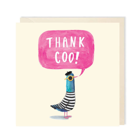 Funny Pigeon Thank You Card | Humor Thank You Greeting Card