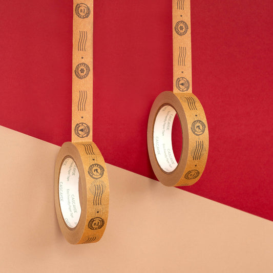 Festive Stamp Paper Tape 24mm - Gift Wrapping & Crafting