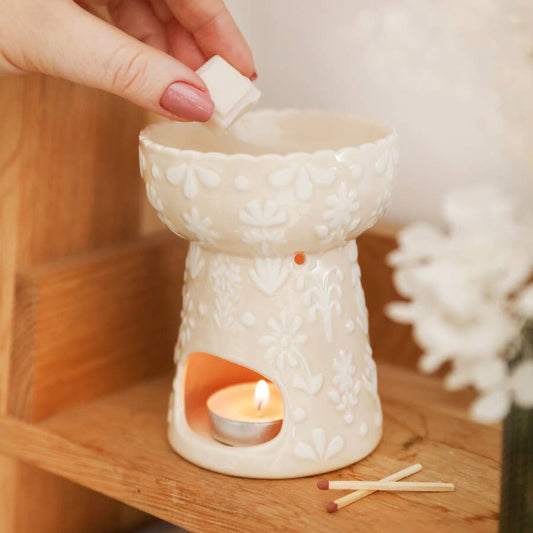 Ceramic Floral Wax Burner