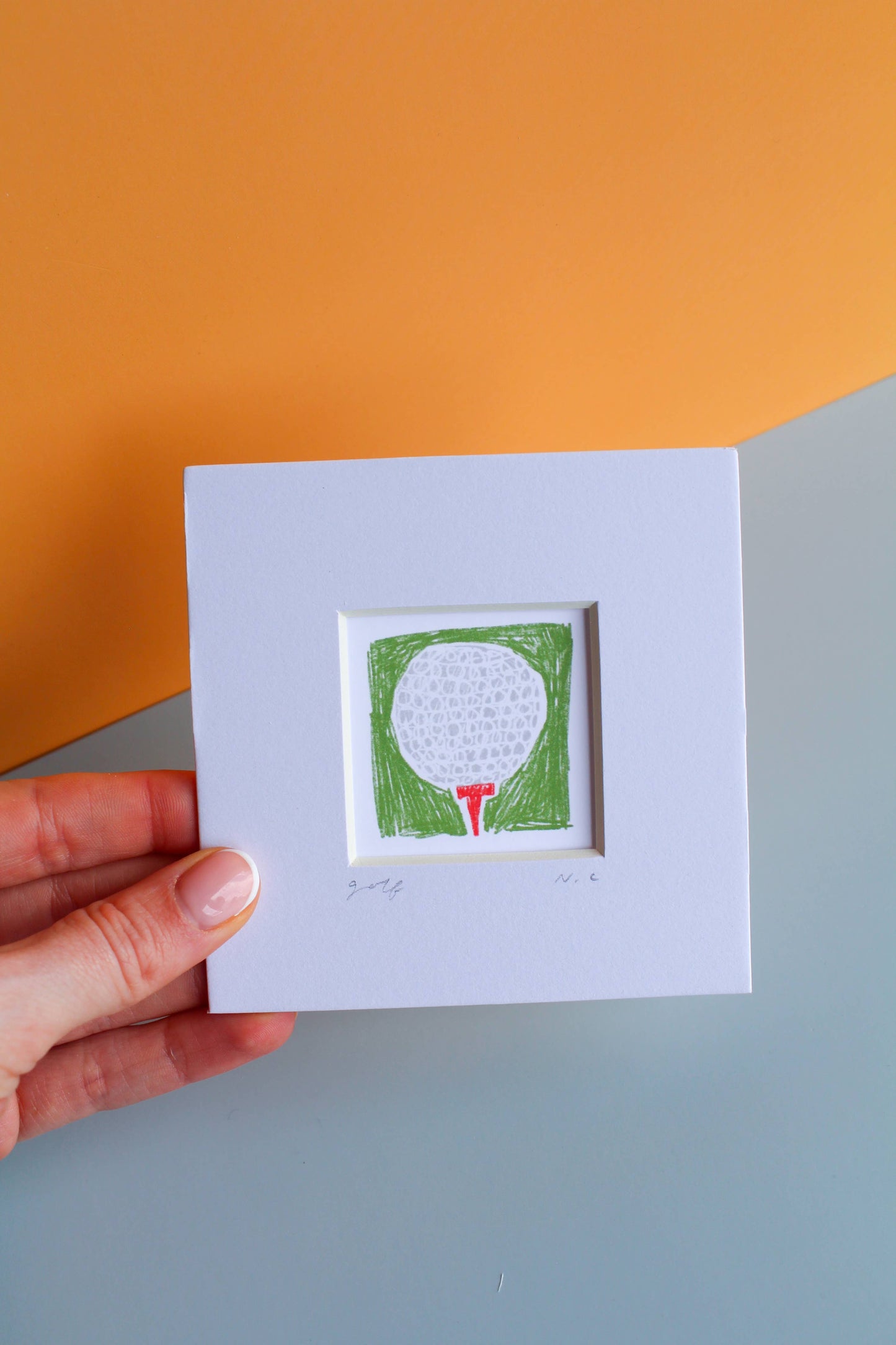 'Golf Ball' Mini Giclée Art Print
