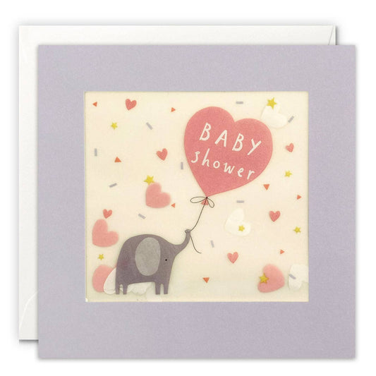 Elephant Confetti Baby Shower Card