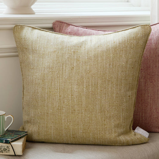 Jedburgh Textured Woven Square Cushion | Meadow