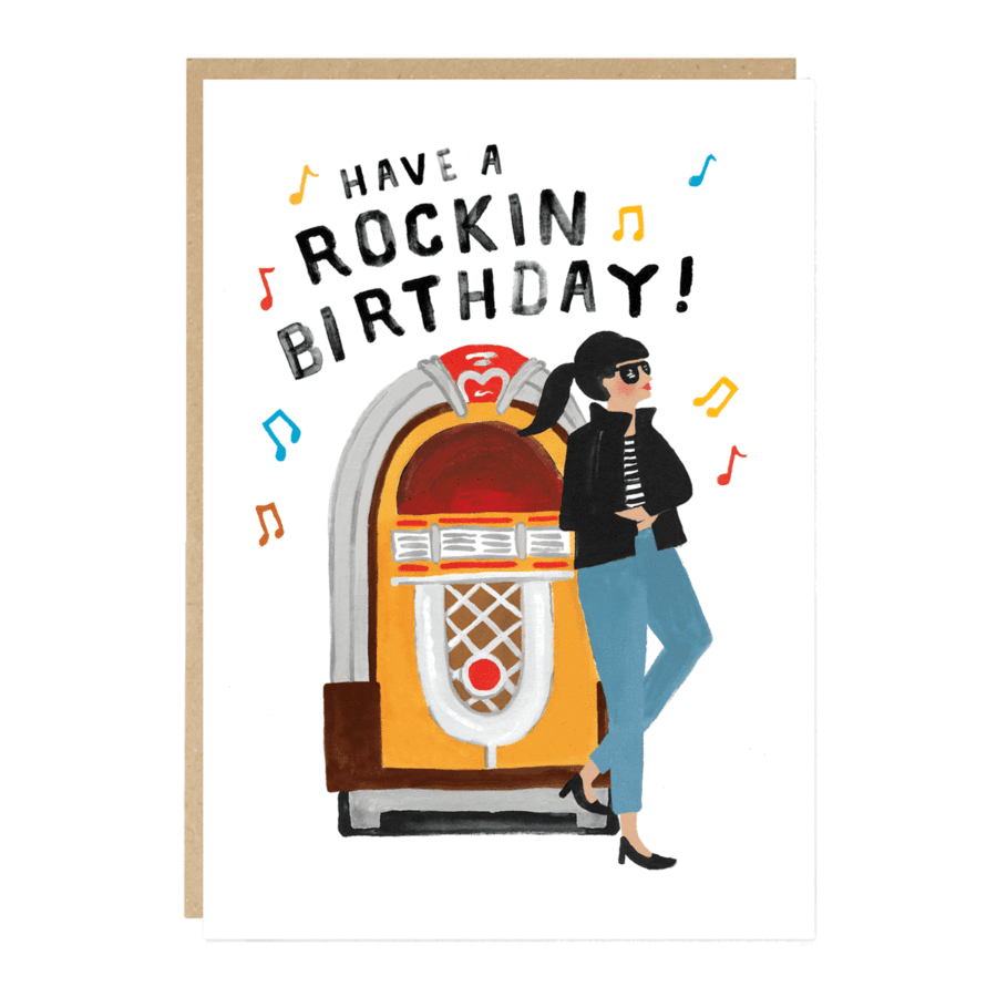 Vintage Jukebox Rockin' Birthday Card