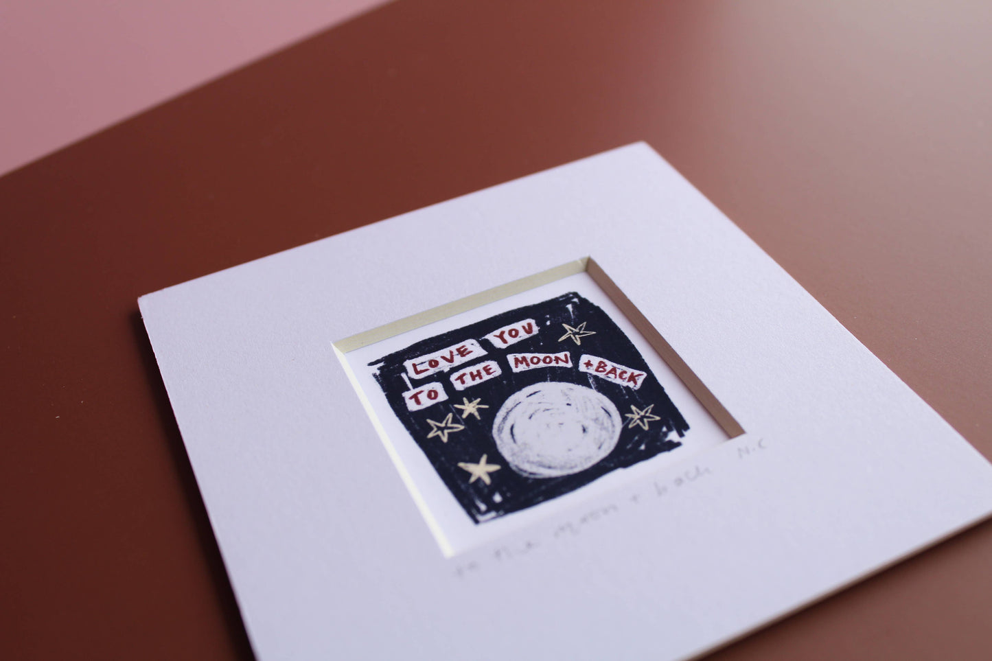 Love You To The Moon And Back Mini Giclée Art Print
