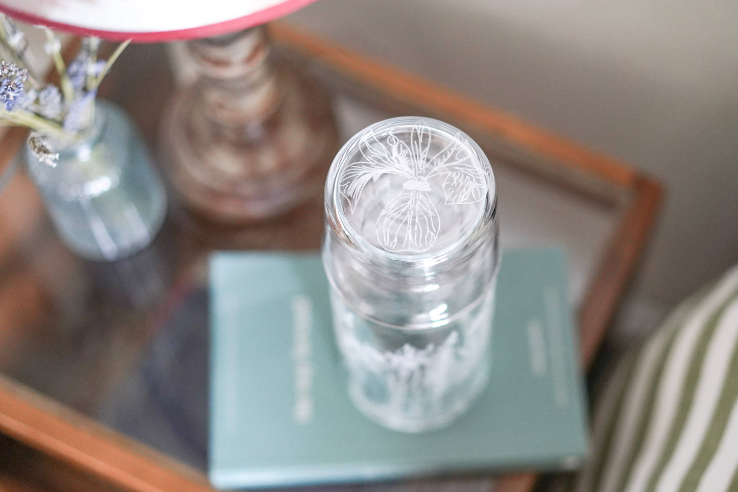 Floral Mini Water Carafe & Glass Gift Set
