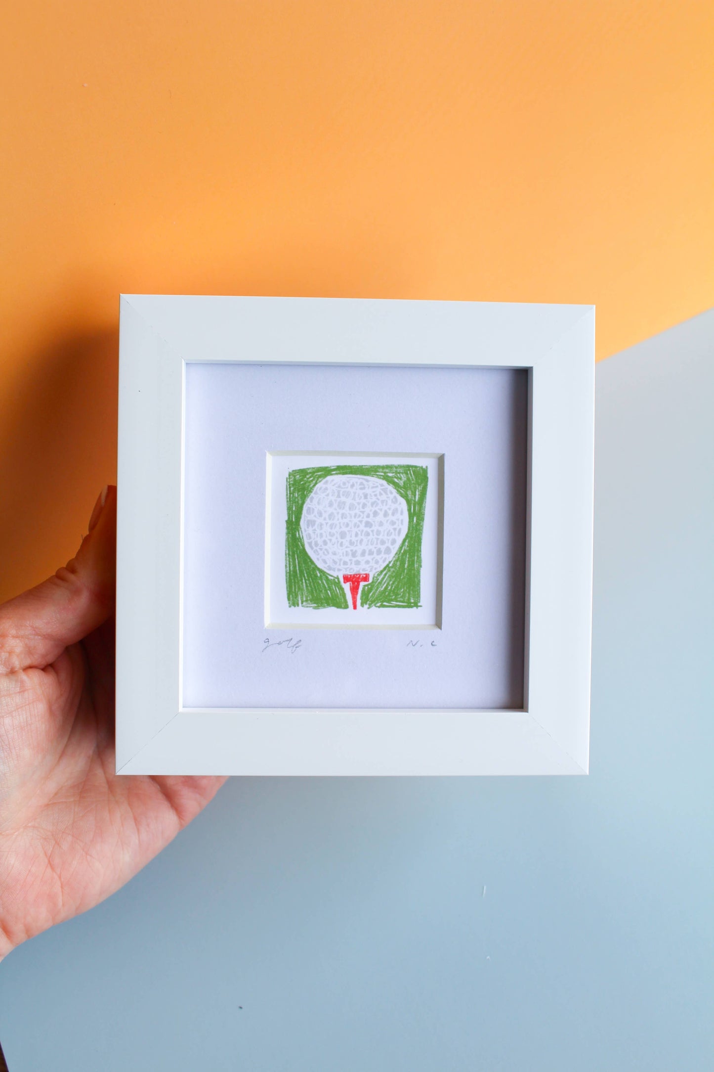 'Golf Ball' Mini Giclée Art Print