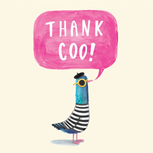 Funny Pigeon Thank You Card | Humor Thank You Greeting Card