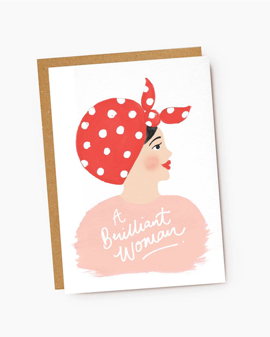 A Brilliant Woman Retro Card